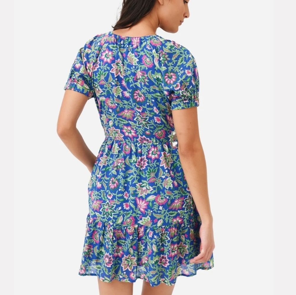 Banjanan Artemis Floral Dress Blue Medium - Picture 10 of 14